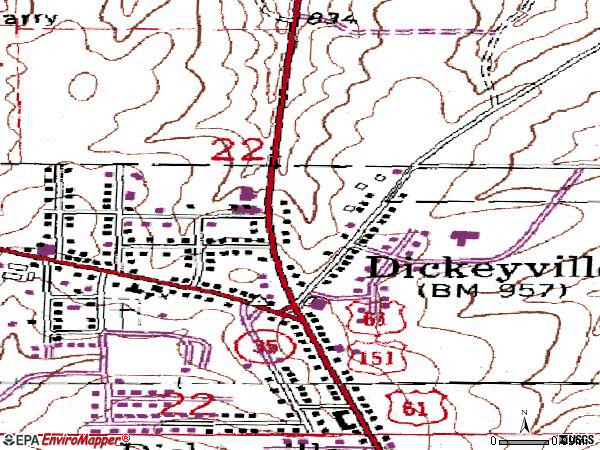 Zip code 53808 topographic map