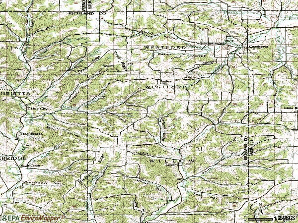 Zip code 53924 topographic map