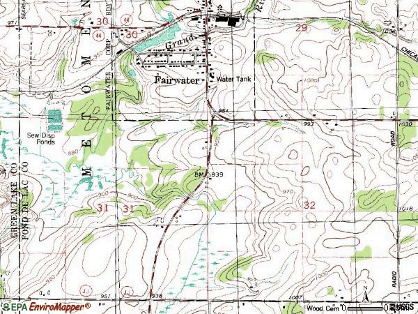 Zip code 53931 topographic map