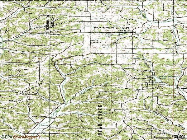 Zip code 53937 topographic map