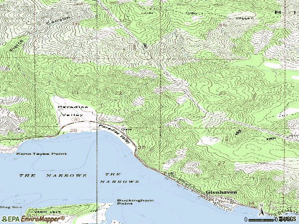 Zip code 95443 topographic map