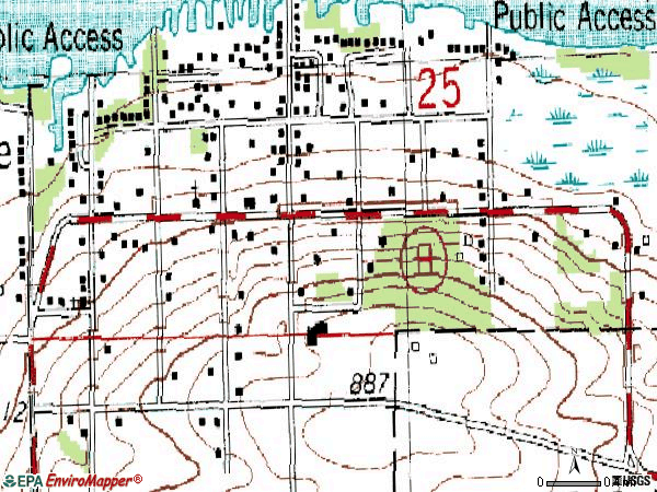 Zip code 53947 topographic map