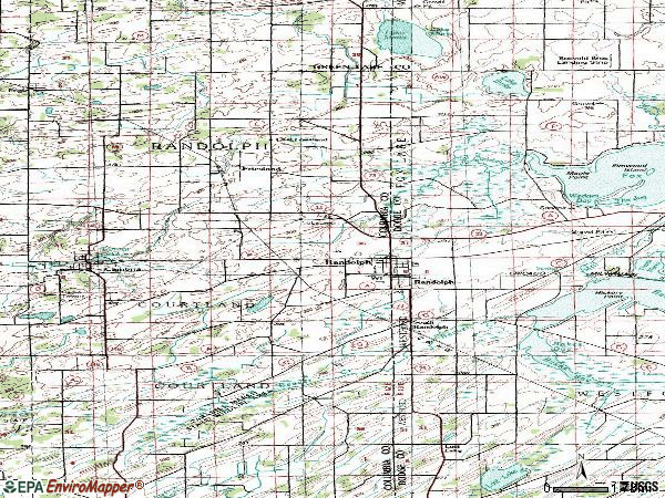 Zip code 53956 topographic map
