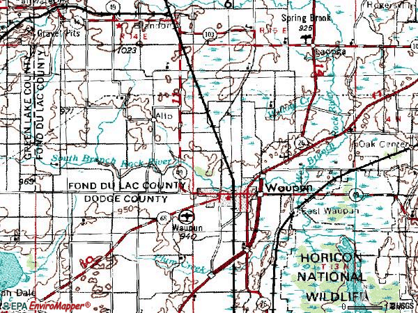 Zip code 53963 topographic map
