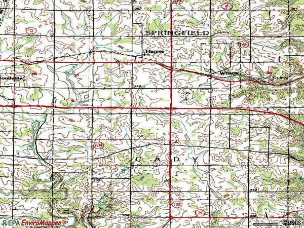 Zip code 54027 topographic map