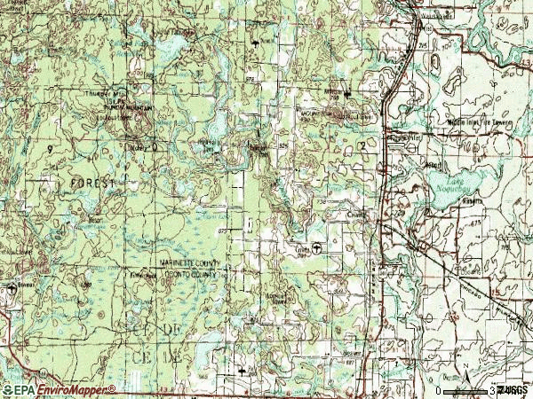 Zip code 54114 topographic map
