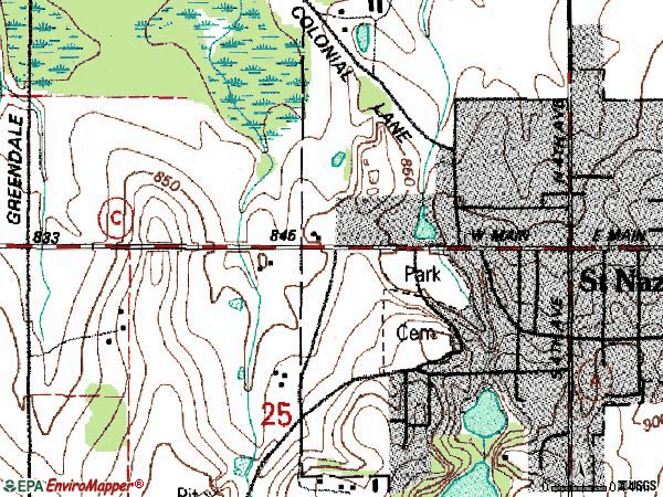 Zip code 54232 topographic map