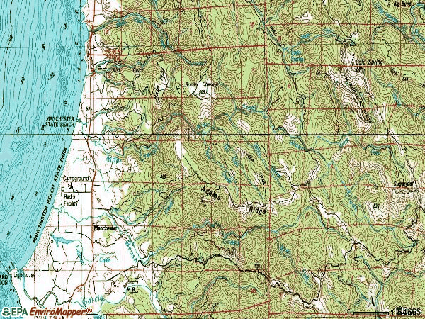 Zip code 95459 topographic map