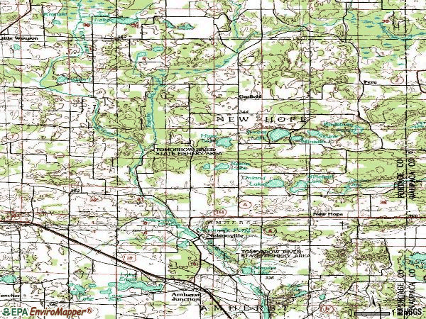 Zip code 54407 topographic map
