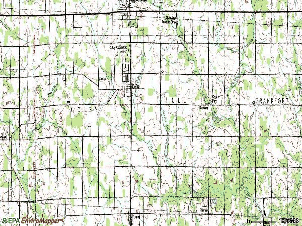 Zip code 54421 topographic map
