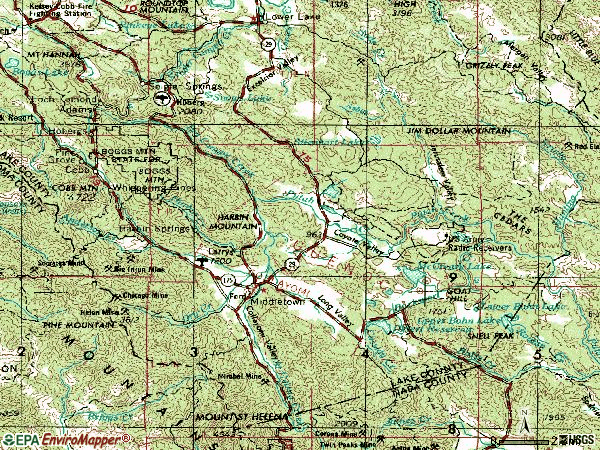 Zip code 95461 topographic map