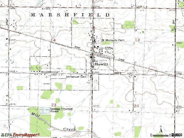 Zip code 54441 topographic map