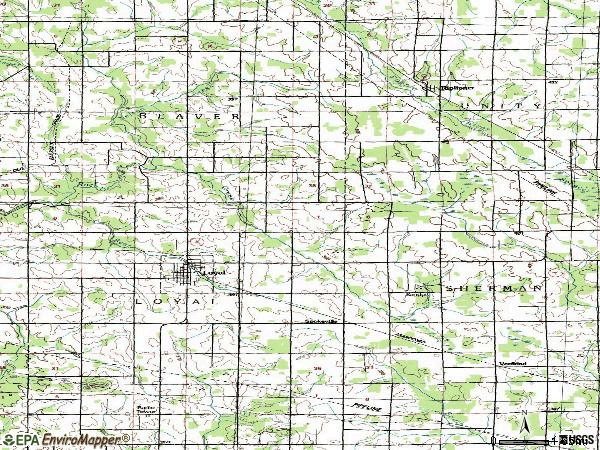 Zip code 54446 topographic map