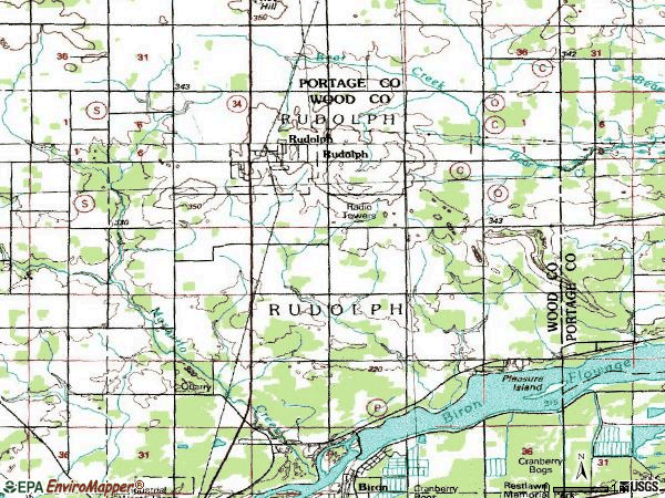Zip code 54475 topographic map
