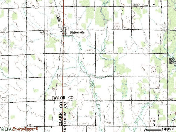Zip code 54480 topographic map