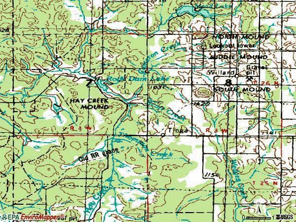 Zip code 54493 topographic map