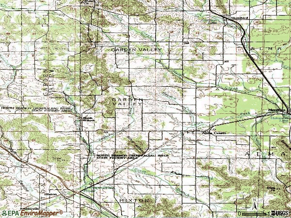 Zip code 54611 topographic map