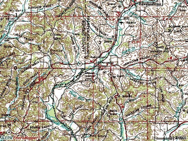 Zip code 54612 topographic map