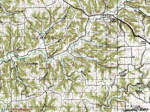 Zip code 54621 topographic map