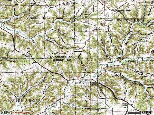 Zip code 54623 topographic map