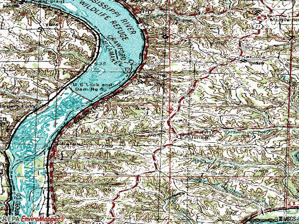 Zip code 54626 topographic map