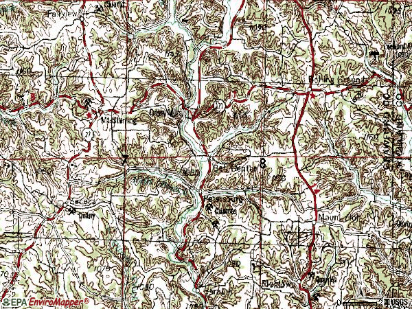 Zip code 54631 topographic map