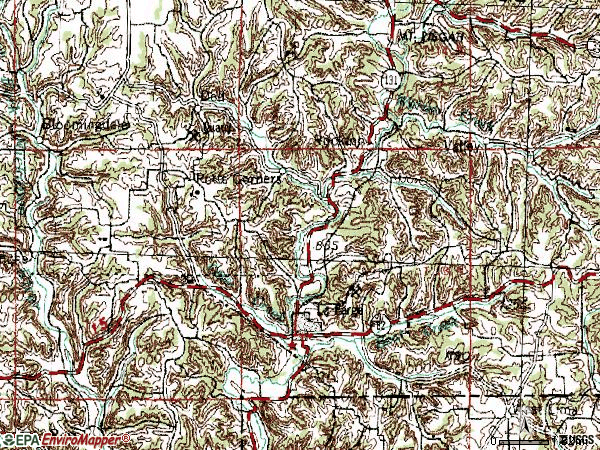 Zip code 54639 topographic map