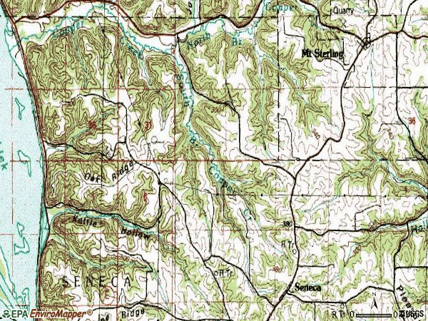 Zip code 54654 topographic map