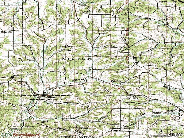Zip code 54670 topographic map
