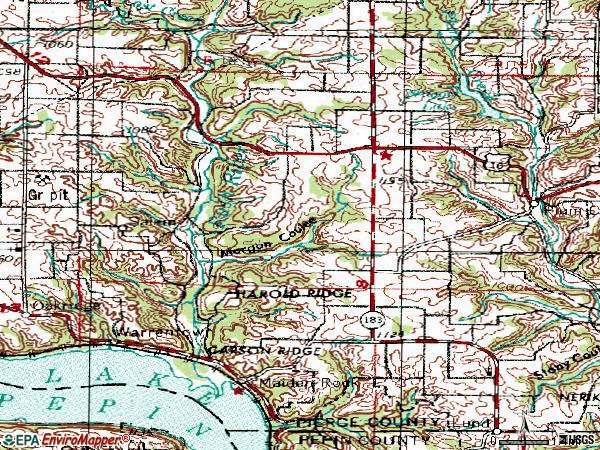 Zip code 54750 topographic map