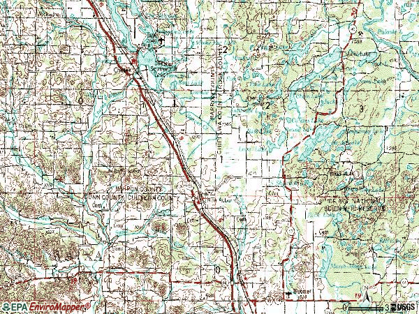 Zip code 54757 topographic map