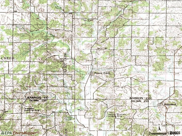 Zip code 54762 topographic map