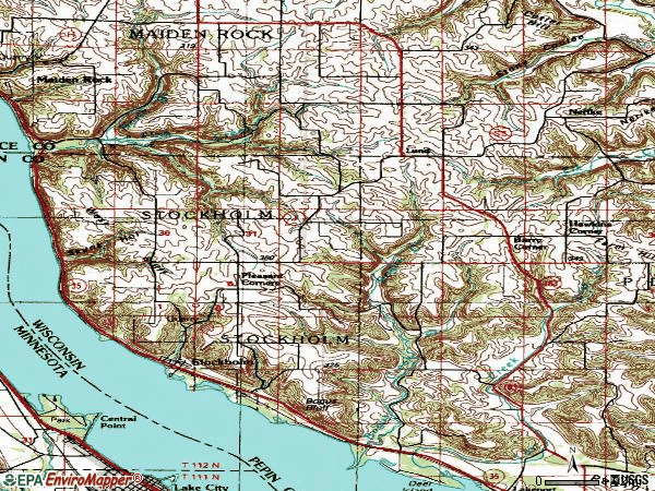 Zip code 54769 topographic map