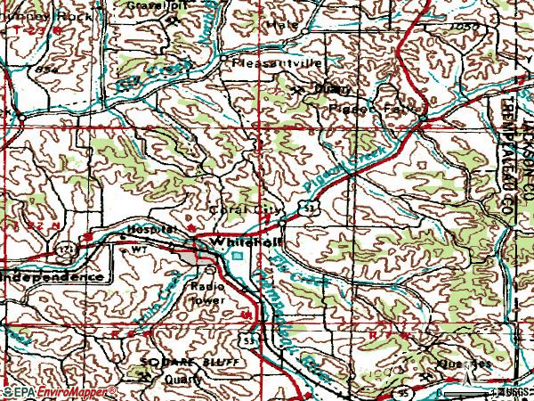 Zip code 54773 topographic map