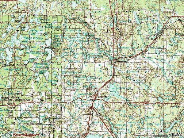 Zip code 54801 topographic map