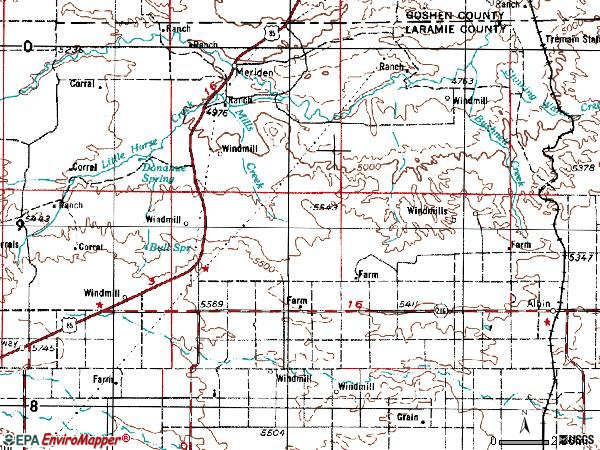 Zip code 82050 topographic map