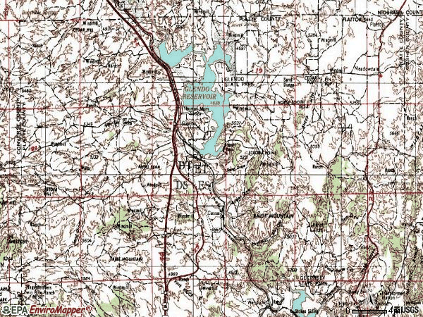 Zip code 82213 topographic map