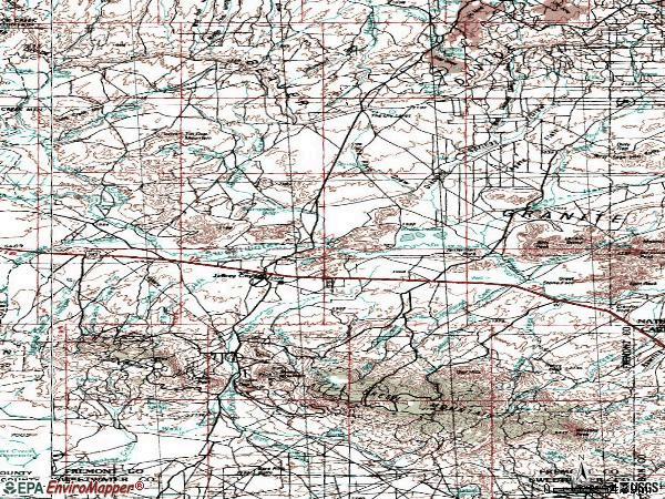 Zip code 82310 topographic map