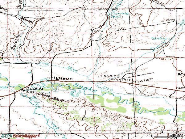 Zip code 82323 topographic map