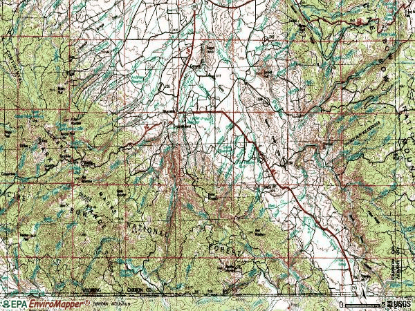 Zip code 82325 topographic map