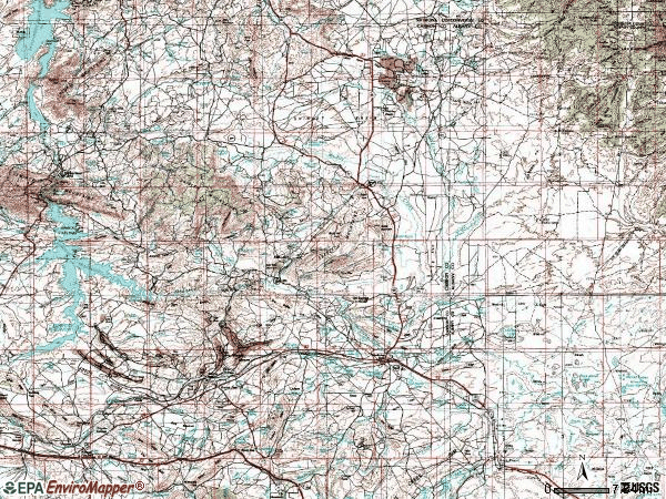 Zip code 82329 topographic map