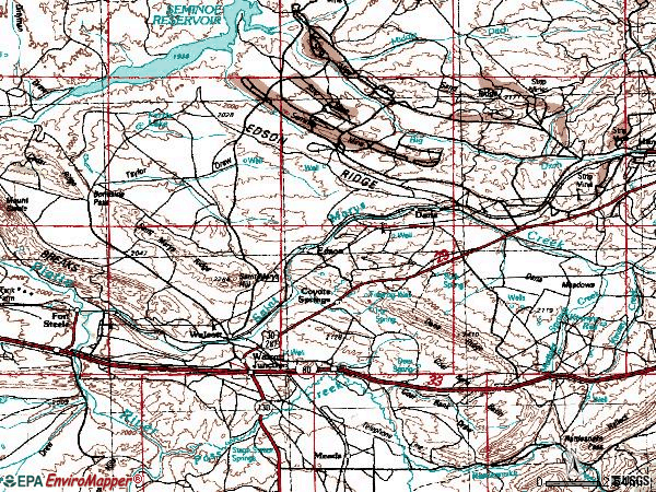 Zip code 82335 topographic map
