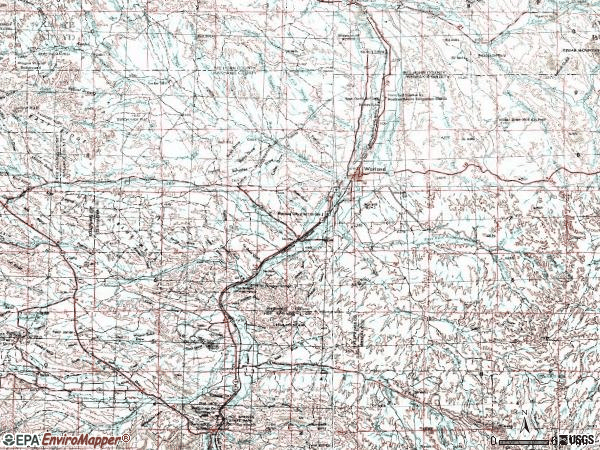 Zip code 82401 topographic map