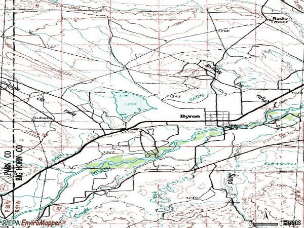 Zip code 82412 topographic map