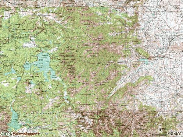 Zip code 82414 topographic map