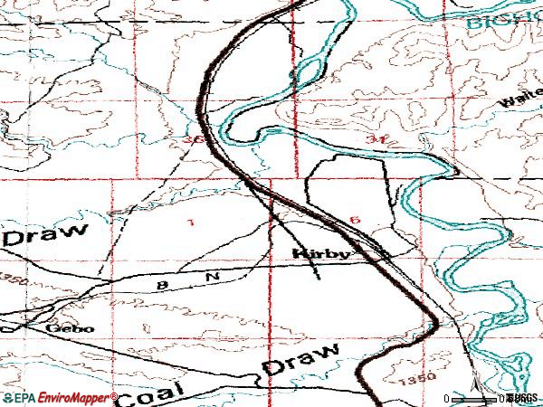 Zip code 82430 topographic map