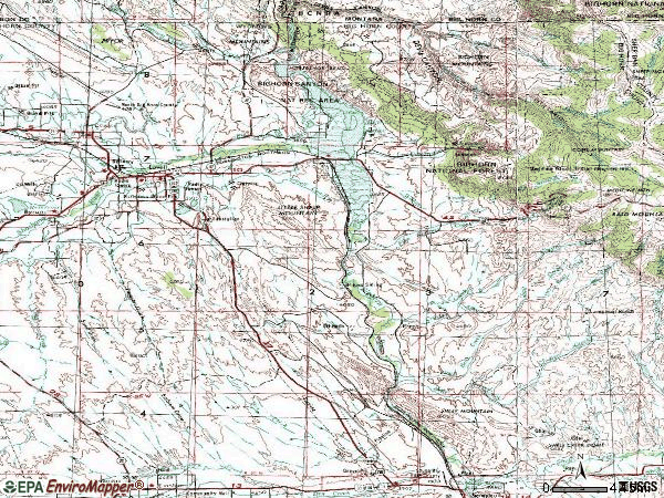 Zip code 82431 topographic map