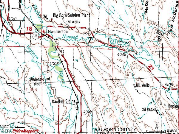 Zip code 82432 topographic map