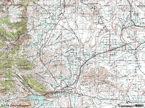 Zip code 82435 topographic map