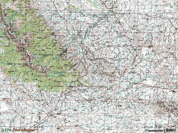 Zip code 82520 topographic map